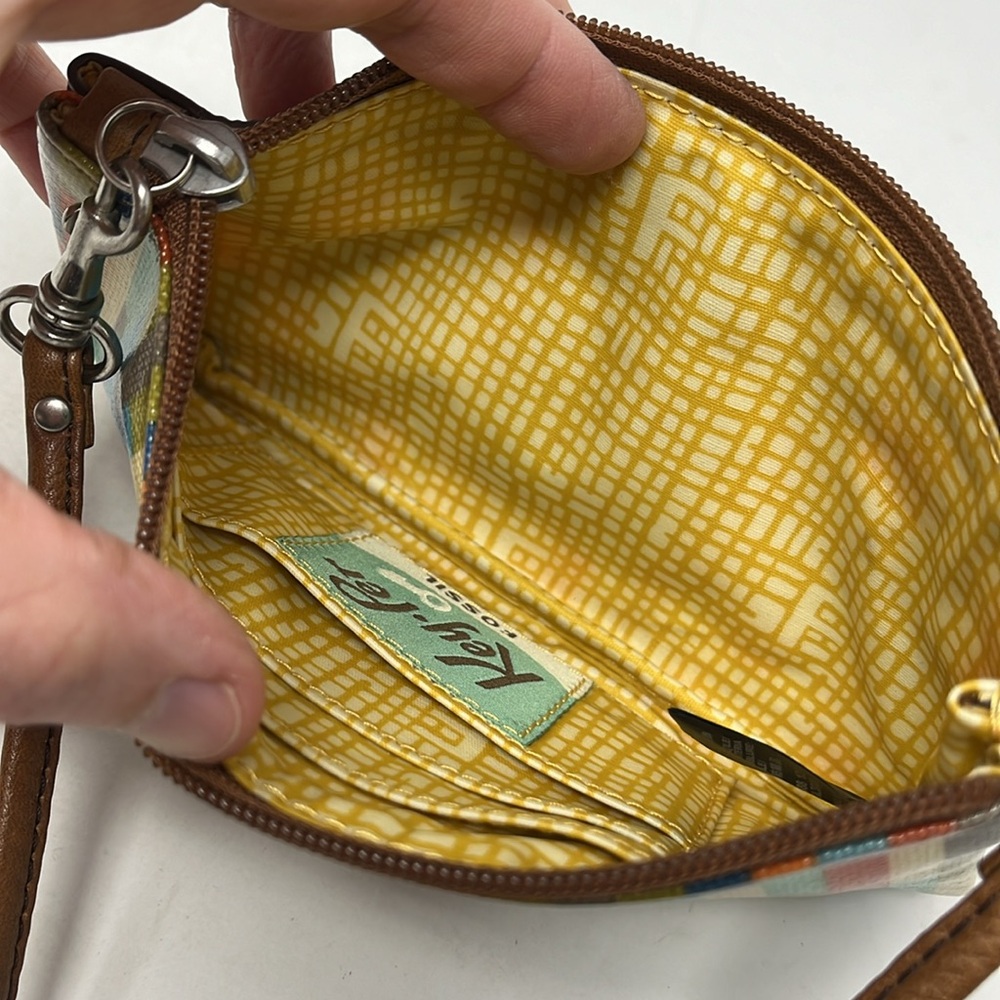 Fossil Key-Per Wristlet Wallet Coated Canvas And … - image 8